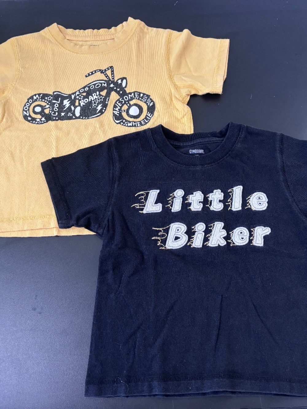 Gymboree tees 2T boys Biker Motorcycle themed preowned